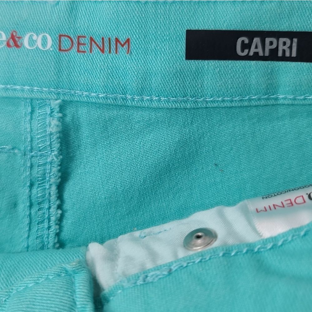 Style & Co. Denim Turquoise Capris - Picture 8 of 8
